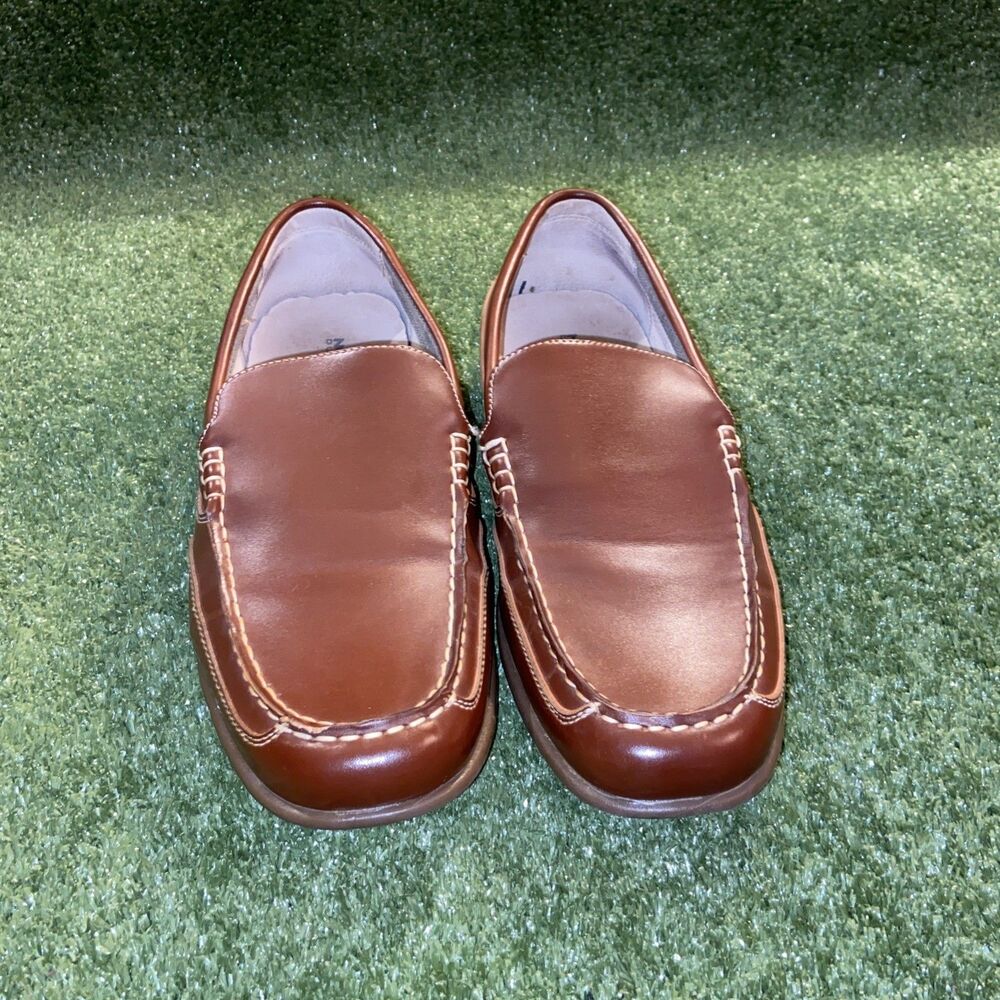 Nunn Bush Men’s 10.5 Shoes Brown Leather Slip On Loafers Moccasin Deck Shoes - Picture 7 of 13